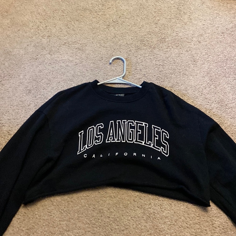 Cropped black sweater